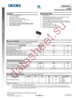 SBR160S23-7 datasheet  